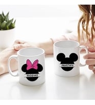 Kişiye Özel Mickey Cartoon İkili Sevgili Kupası