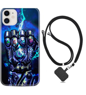 Apple iPhone 11 12 13 Mini Kılıf Boyun Askılı Silikon Thunder Play 1760