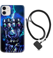 Apple iPhone 11 12 13 Mini Kılıf Boyun Askılı Silikon Thunder Play 1760
