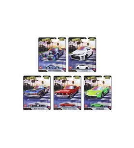 Hot Wheels Premium Boulevard 5 Araç Set Nissan Skyline R32 Toyota Gr Yaris Lamborghini