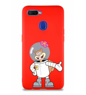 Oppo A5S Soft Premier Kapak Sandy Tasarımlı Silikon Kılıf - Kırmızı (Şeffaf)