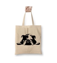 Pug Köpek Bulldog Beyaz Bez Çanta Uzun Saplı Alışveriş Çantası Plaj Çantası