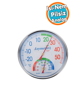 Düz Mekanik Analog Termometre Isı ve Nem Ölçer Sauna Sıcaklık Gösterge