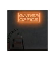 GAMER OFFICE Yazılı ve Şekilli Neon Tabela