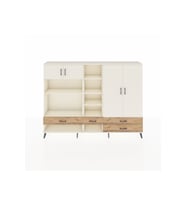 Arges Dolap 12 Raflı 4 Çekmeceli 4 Kapaklı 220x30x163 Aytaşı-Aytaşı/Çam