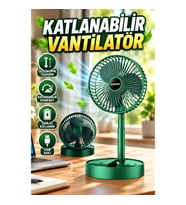 Katlanabilir Teleskopik Şarjlı Masaüstü Soğutucu Vantilatör USB Şarjlı Taşınabilir Fan