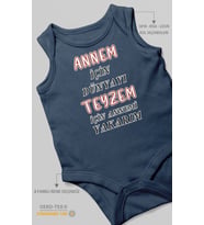 Annem İçin Dünyayı Teyzem İçin Annemi Yakarım Baskılı Bebek Zıbını  %100 Pamuk Sıfır Kol (Lacivert)