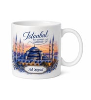 Sultanahmet Temalı İstanbul Kupası Özel Tasarım Baskılı Porselen Kupa Bardak Hediye