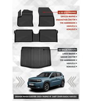 Fiat Grande Panda Elektrikli 2025+ Uyumlu 4.5D Premium Havuzlu Paspas ve Liner Marka Bagaj Havuzu