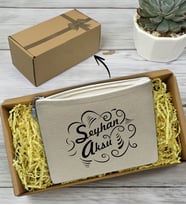 BK Gift Kişiye Özel İsimli Keten Makyaj Çantası-1, Anneler Günü Hediyesi, Doğum Günü Hediyesi, Sevgiliye Hediye