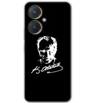 Vivo Y27 Kılıf HD Desen Baskılı Kılıf - Atatürk Silüet İmza