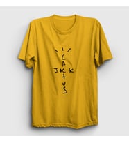 Presmono Unisex Sarı Cactus Jack Travis Scott T-Shirt 50974tt (Sarı)