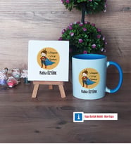 Öğretmenler Günü Hediyesi Dekoratif Taş, Kupa Bardak Kırmızı Hediye (Model 3)