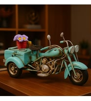 Dekoratif Metal 3 Tekerlekli Motorsiklet – El Yapımı Vintage Tasarım 20x10 cm (Karışık)