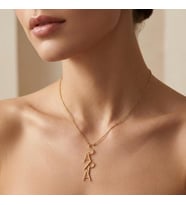 Kişiye Özel 925 Ayar Gümüş Tasarım İsim Kolye (Gold)
