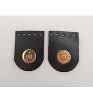 Angel Çanta Aksesuar Siyah Gerçek Derili Tek Dikim Mıknatıslı Çıtçıt Light Gold Metalli