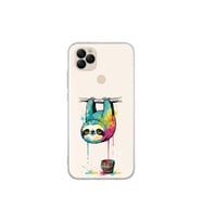 General Mobile GM 22S ile Uyumlu Splash Tembel Hayvan Tasarımlı Şeffaf Silikon Kılıf