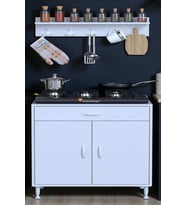 Eliusta Yankı 56 cm Derinlik 75 cm Genişlikte Dolap Baharat Raflı Set Üstü Ocak Uyumlu 758856 cm Dolap (Beyaz)