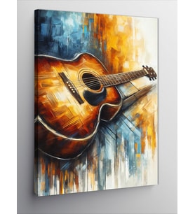 Kanvas Tablo Akustik Gitar