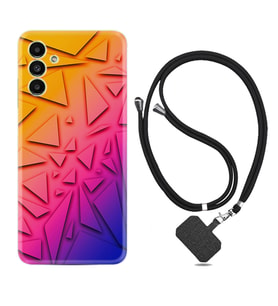 Samsung A23 A31 A32 A50 A51 A52 A53 A70 Kılıf Boyun Askılı Silikon Üçgenler 1635
