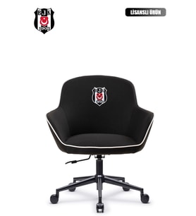Fanchair x Beşiktaş Icon Siyah Kumaş Çalışma Koltuğu