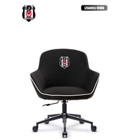 Fanchair x Beşiktaş Icon Siyah Kumaş Çalışma Koltuğu