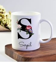 S Harfi İsimli Kupa Bardak (Beyaz)