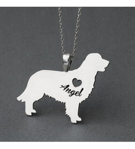 İsimli Köpekli Gümüş Kolye