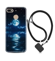 General Mobile GM8 Go GM9 GM20 Pro Plus Kılıf Boyun Askılı Silikon Night Moon 1133