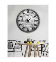 Retro Tasarımlı Duvar Saati 35X35 CM (Baskılı)