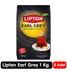 Lipton Earl Grey Bergamot Aromalı Siyah Çay 1 Kg 2 Paket
