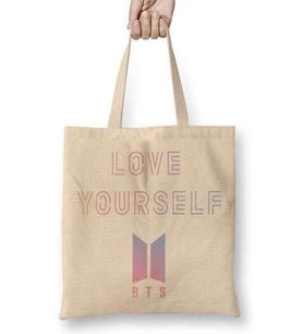 Love Yourself Bts Bez Çanta Uzun Saplı