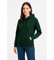 Üç İplik Kapüşonlu Kanguru Çepli SweatShirt Hoodie - Haki