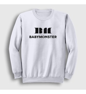 Presmono Unisex Beyaz Logo K Pop Baby Monster Babymonster Sweatshirt 490793tt (Beyaz)