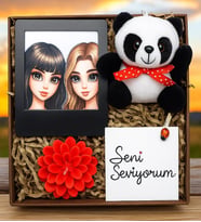Şirin Pandalı Çerçeveli Hediye Seti