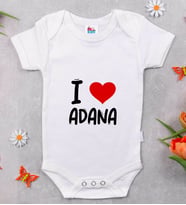 BK Kids I Love Adana Tasarımlı Bebek Body Zıbın - Model 1