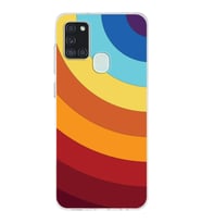 Samsung Galaxy A21s  Kapak Renk Cümbüşü Tasarımlı Şeffaf Silikon Kılıf