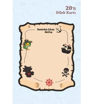 Korsan Konsepti Doğum Günü * Dilek Kartı 20'li