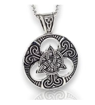 Trinity Mitolojik Viking Nordik İskandinav Çelik Zincirli Metal Erkek Kolye Q0979
