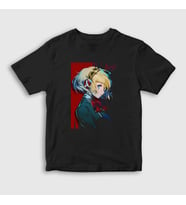 Presmono Unisex Çocuk Siyah Aigis Oyun Persona 3 T-Shirt 451732tt