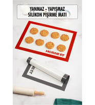 Fırınlanabilir Kendinden Yağlı Silikon Pişirme Matı Hamur Açma Matı Silpat 30x40 Cm 1 Adet