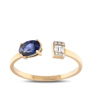 0.55 Karat Safir Pırlanta Yüzük