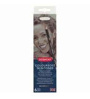 Derwent Coloursoft Pencils Skintones Yumuşak Kuruboya Kalemi Ten Renkleri 6'lı Teneke Kutu 