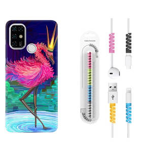 Casper E30 F20 X20 Kılıf Kablo Koruma Spiral Silikon Queen Flamingo 1748