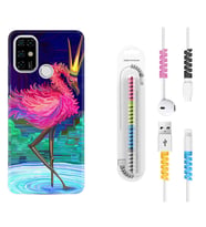 Casper E30 F20 X20 Kılıf Kablo Koruma Spiral Silikon Queen Flamingo 1748