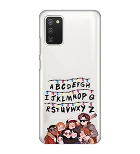 Samsung Galaxy A02S Uyumlu Stranger Things Desenli Şeffaf Telefon Kılıfı