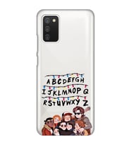 Samsung Galaxy A02S Uyumlu Stranger Things Desenli Şeffaf Telefon Kılıfı