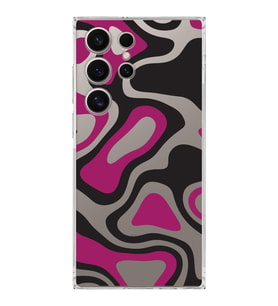 PrintiFy Samsung S24 Ultra Uyumlu Kamera Korumalı Renkli Desen Tasarımlı Şeffaf Silikon Kılıf