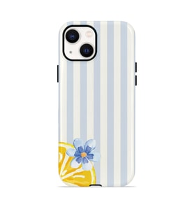 iPhone 13 Vorian Çift Katmanlı Kılıf Blue Lemon Blossom