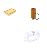 Bosch Filtre Bakım Seti Mercedes E320 W210 2000-2002 Benzin 224 Beygir Hava + Yağ f. + Yakıt Filtre Mahle